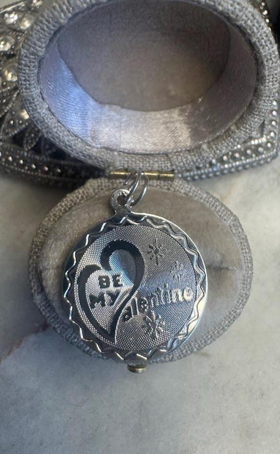 Vintage Silver Valentine Charm