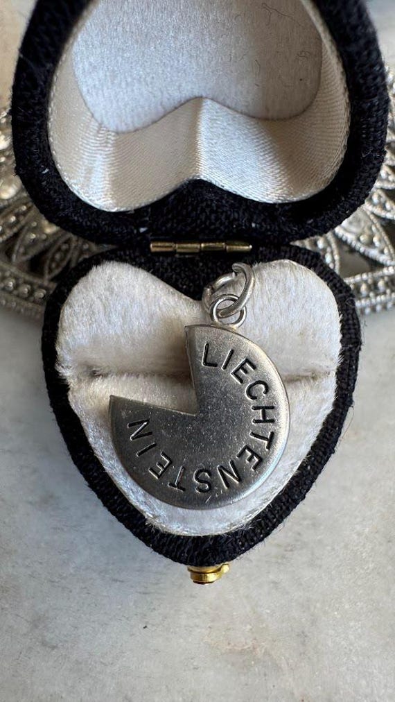Vintage Silver Antique Liechtenstein Charm