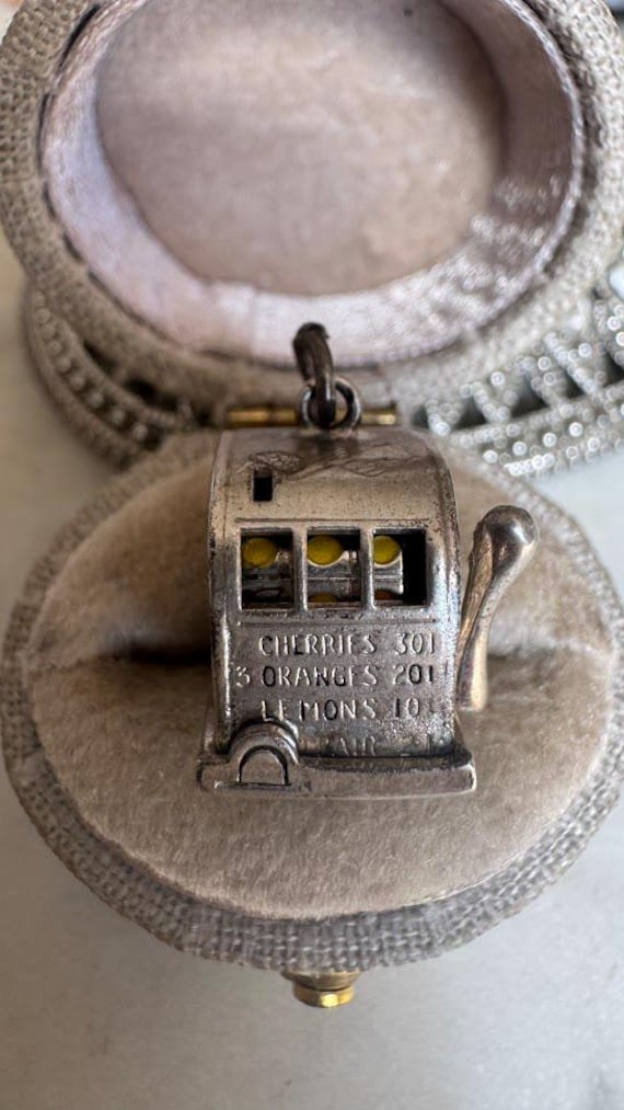 Vintage Silver Movable Slot Charm