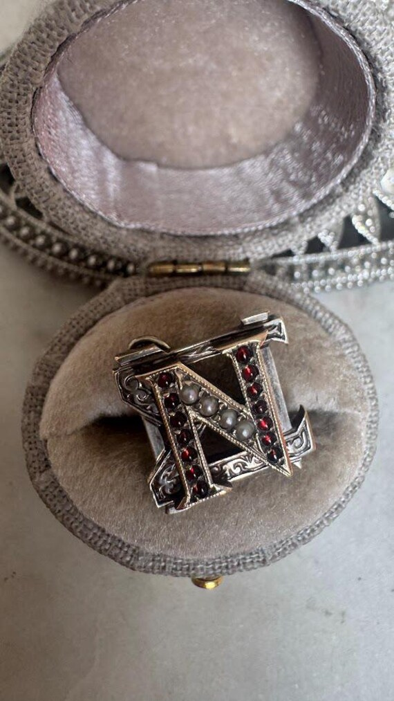 Vintage White Gold Sorority Pin