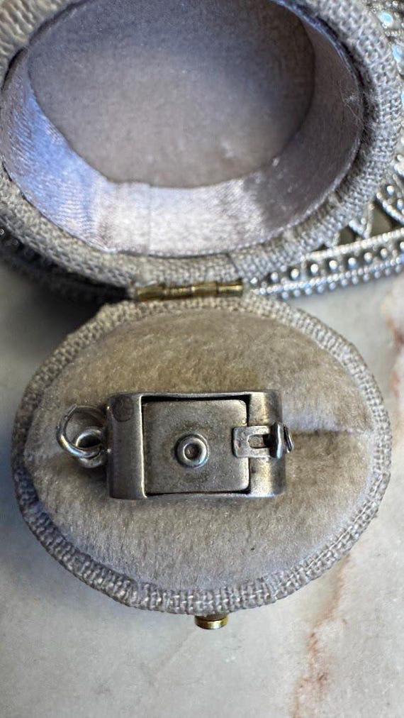 Vintage Silver Movable Antique Camera Charm