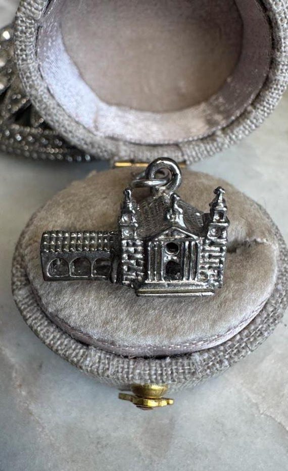 Vintage Silver Church Charm