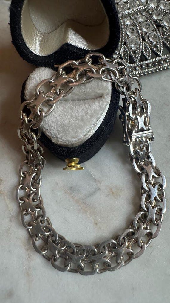 Rare Vintage Silver Scandinavian Charm Bracelet