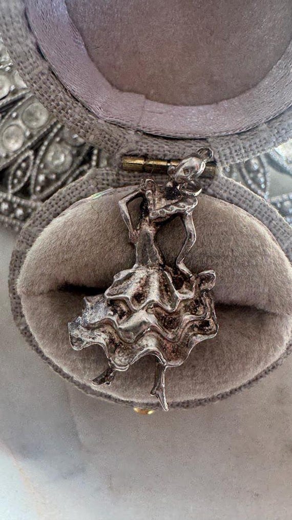Vintage Silver Flamengo Spanish Dancer Charm