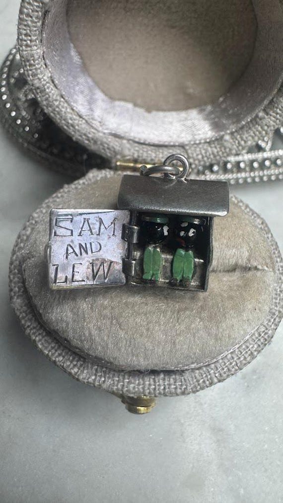 Vintage Silver Sam & Lew Outhouse Charm