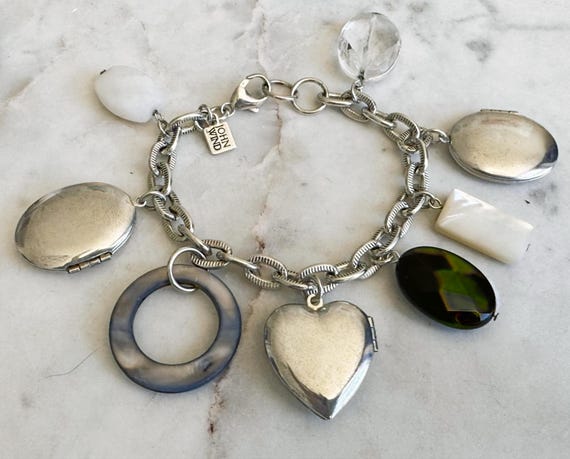 Vintage Silver Locket Bracelet