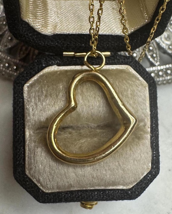 Vintage Tiffany Style Heart Pendant