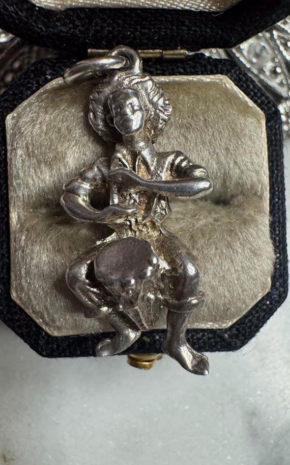 Vintage Silver Boy Drummer Charm