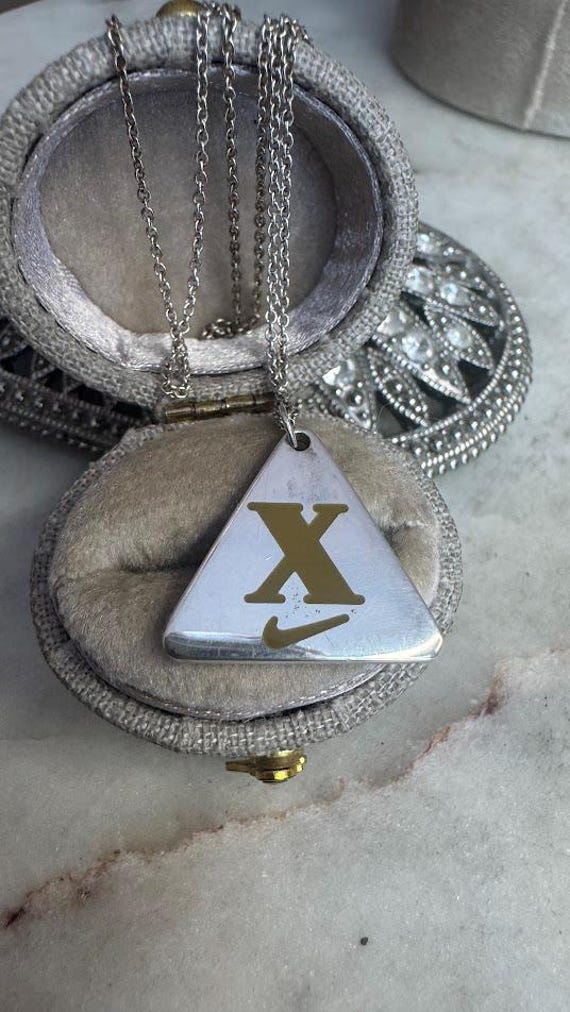 Silver Tiffany Nike Women's 2013 Marathon Pendant Necklace