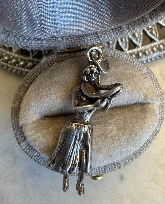 Vintage Silver Hawaiian Dancer Charm
