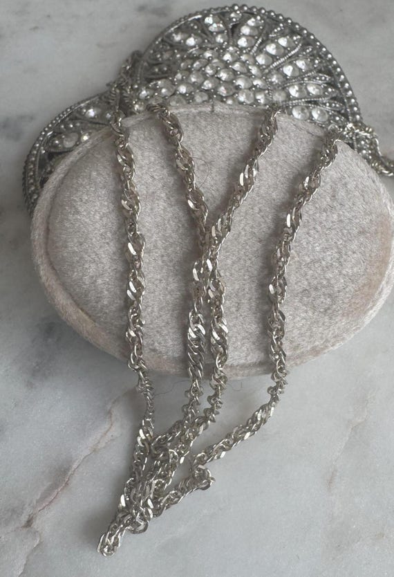 Vintage Silver Twisted Singapore Chain
