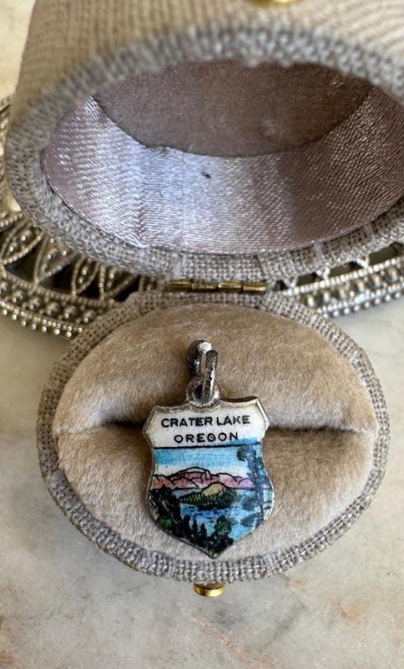 Rare Vintage Silver Crater Lake Oregon Charm