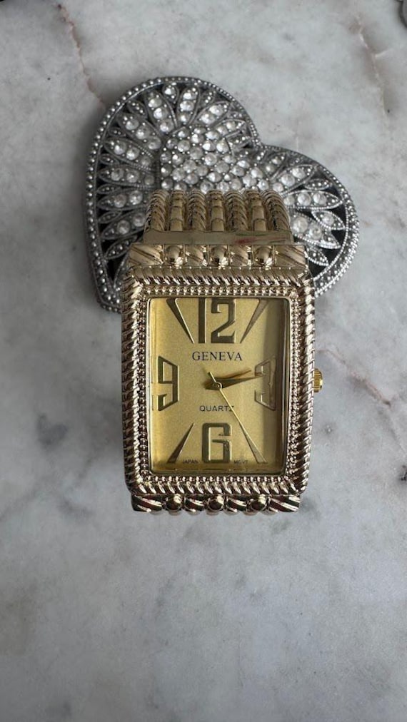 Vintage Geneva Gold Bangle Watch
