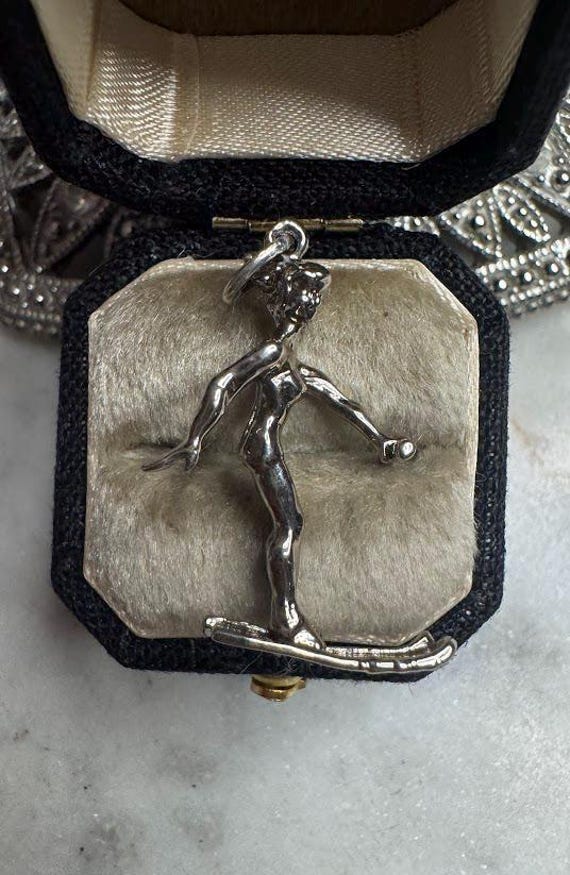 Vintage Silver Lady Water Skier