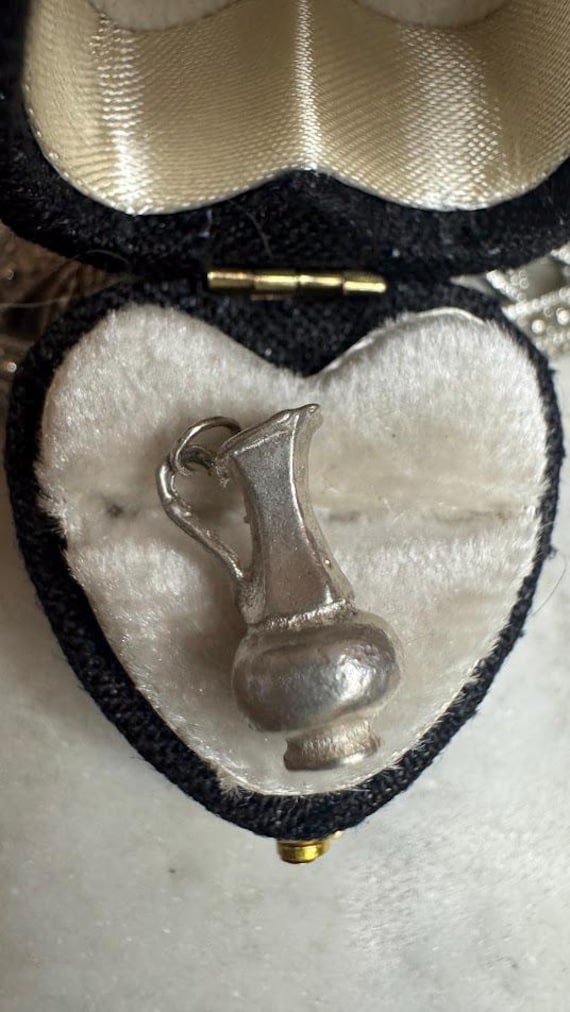Vintage Silver Antique Pitcher Charm