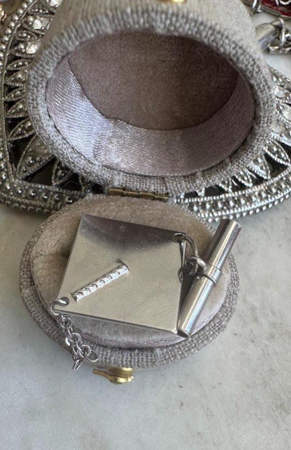 Vintage Silver Cap and Diploma Charm
