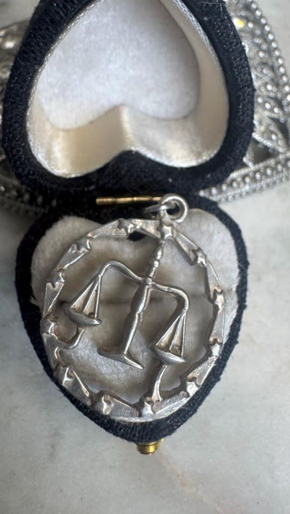 Vintage Silver Scales of Justice Charm
