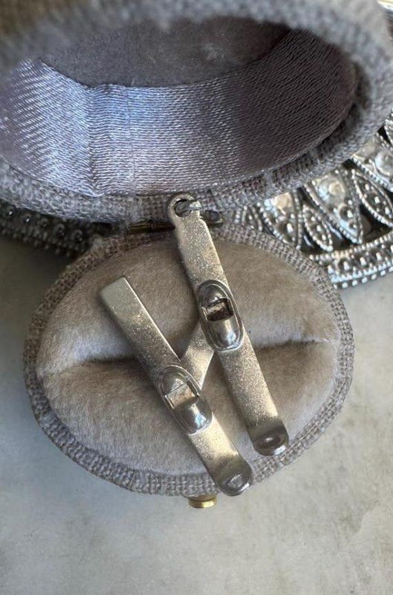 Vintage Antique Silver Skis Charm