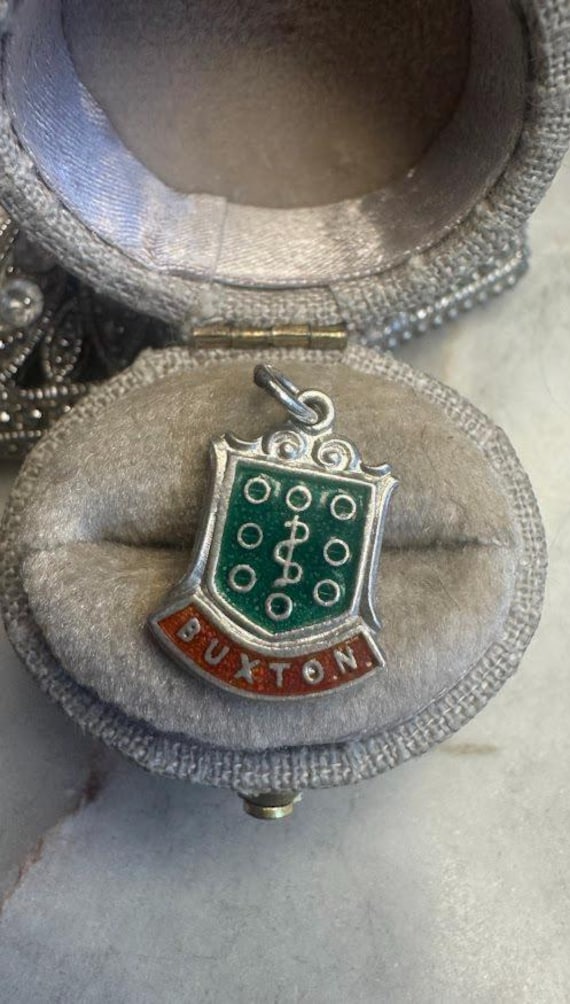 Vintage Silver "Buxton" Shield Charm