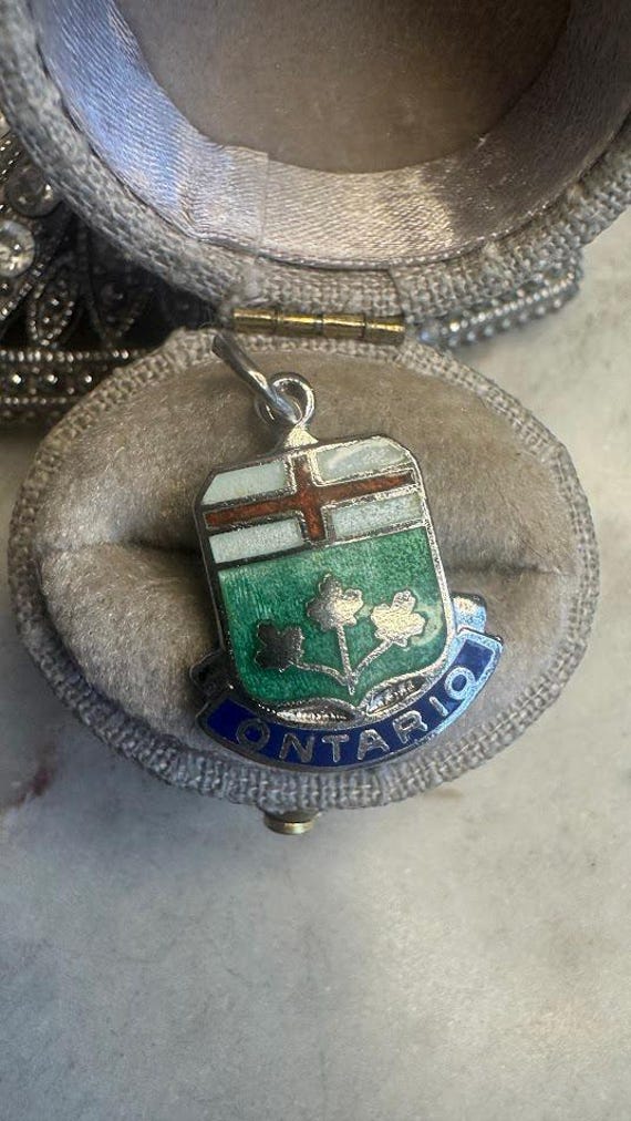 Vintage Silver "Ontario" Canada Charm