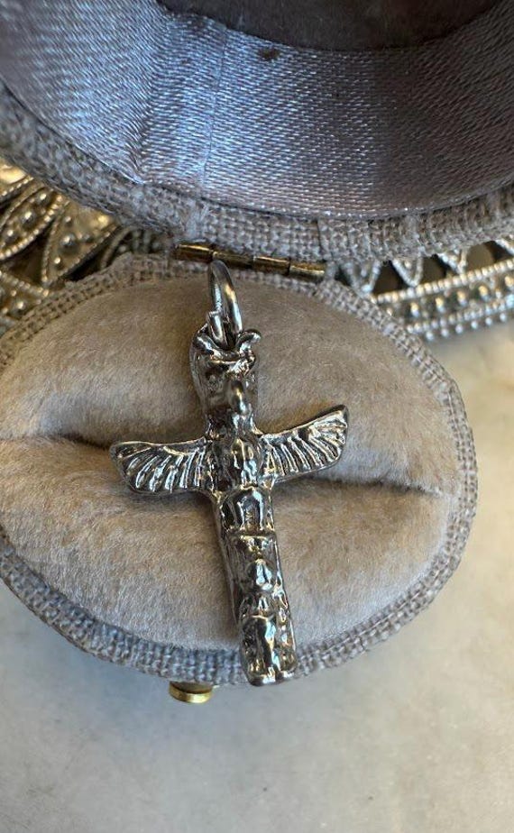 Vintage Silver Christian Thunderbird Charm