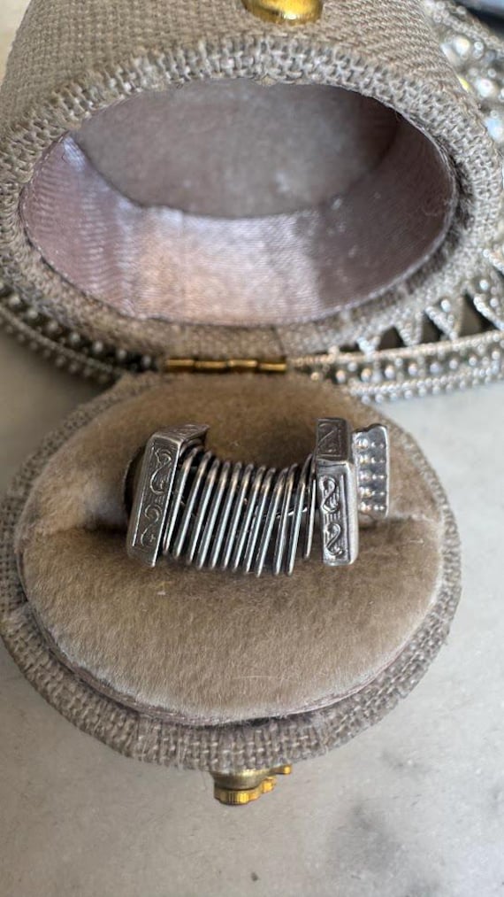 Vintage Silver Accordion Instrument Charm