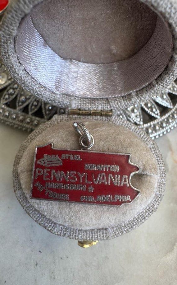 Vintage Silver Pennsylvania State Charm