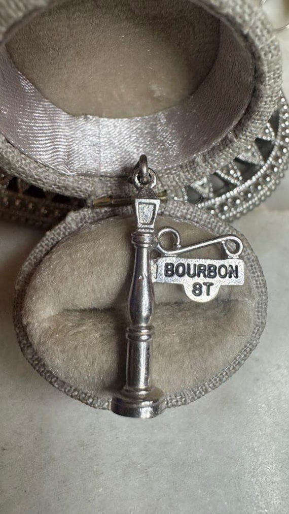 Vintage Silver Bourbon St Charm