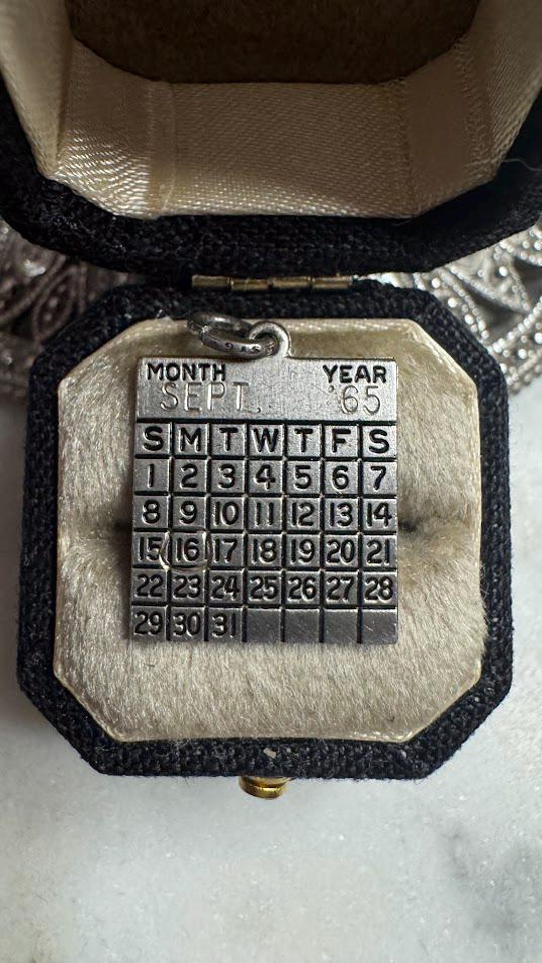 Vintage Silver Bingo Card 1965 Charm - Etsy