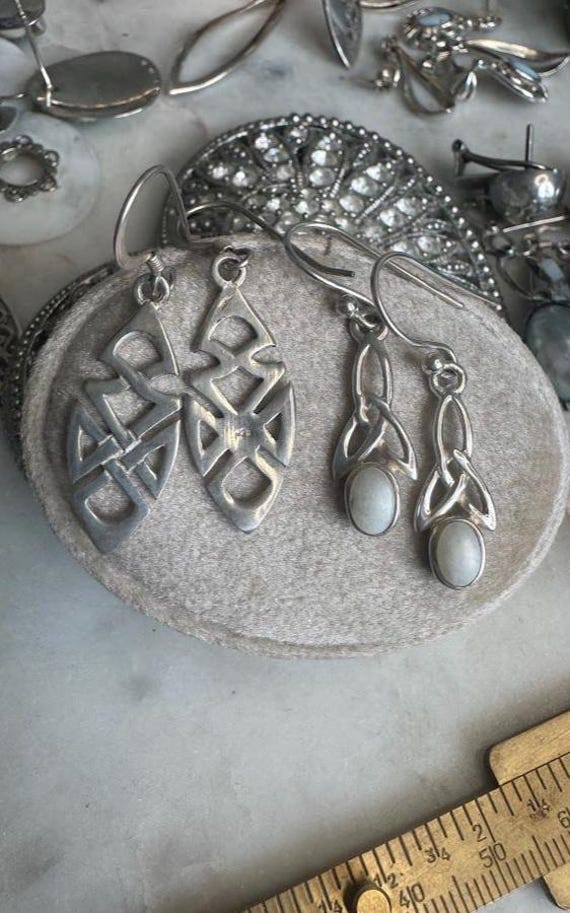 Vintage Silver &  Mother of Pearl Earrings