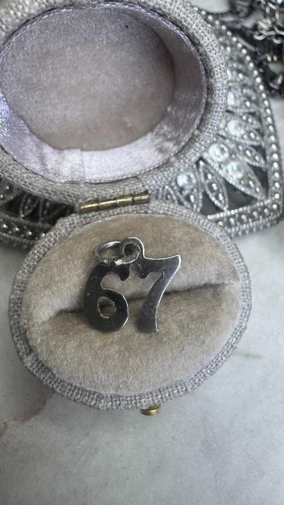 Vintage Silver "67" Charm