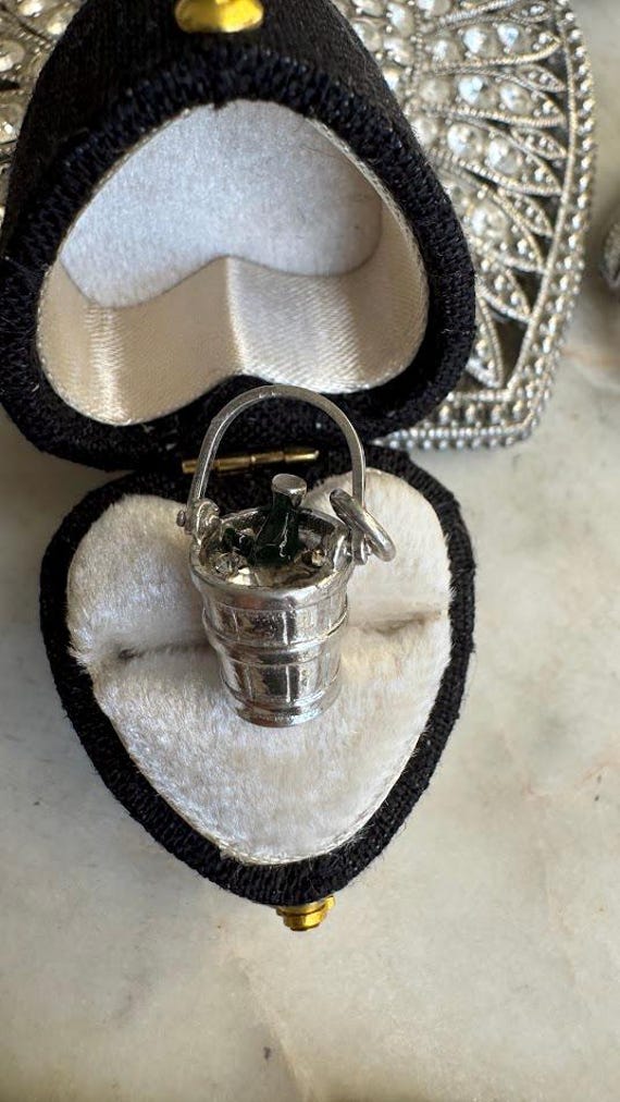 Vintage Silver Champagne Ice Bucket Charm