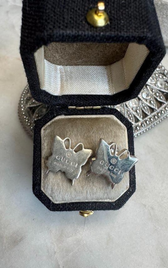 Gucci Butterfly Silver Earrings