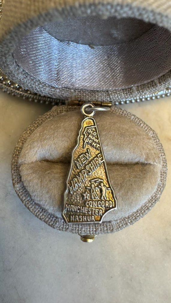 Vintage Silver New Hampshire State Charm