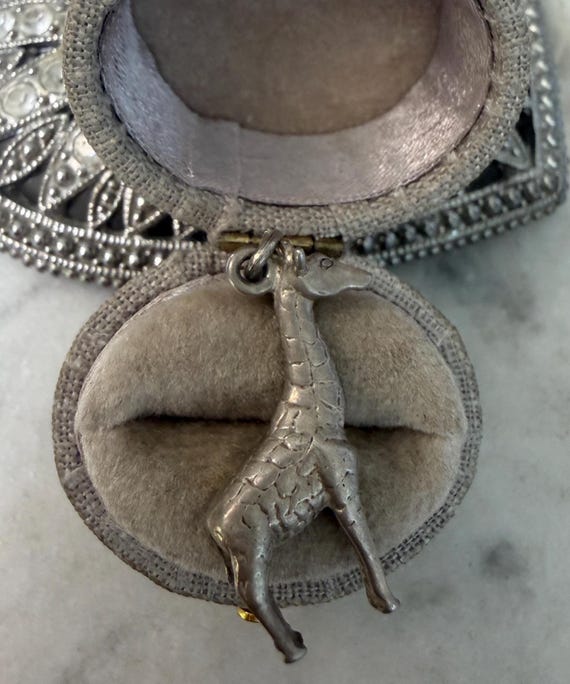Vintage Silver Giraffe Charm
