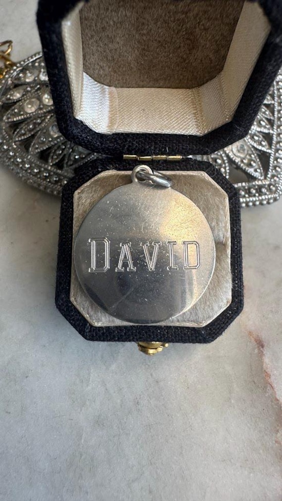 Vintage Silver David Monogrammed Charm