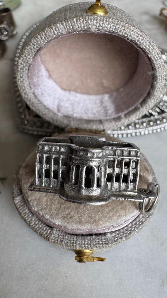 Vintage Silver White House Charm