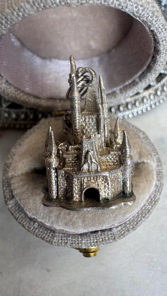 Vintage Silver Walt Disney Cinderella Castle Charm