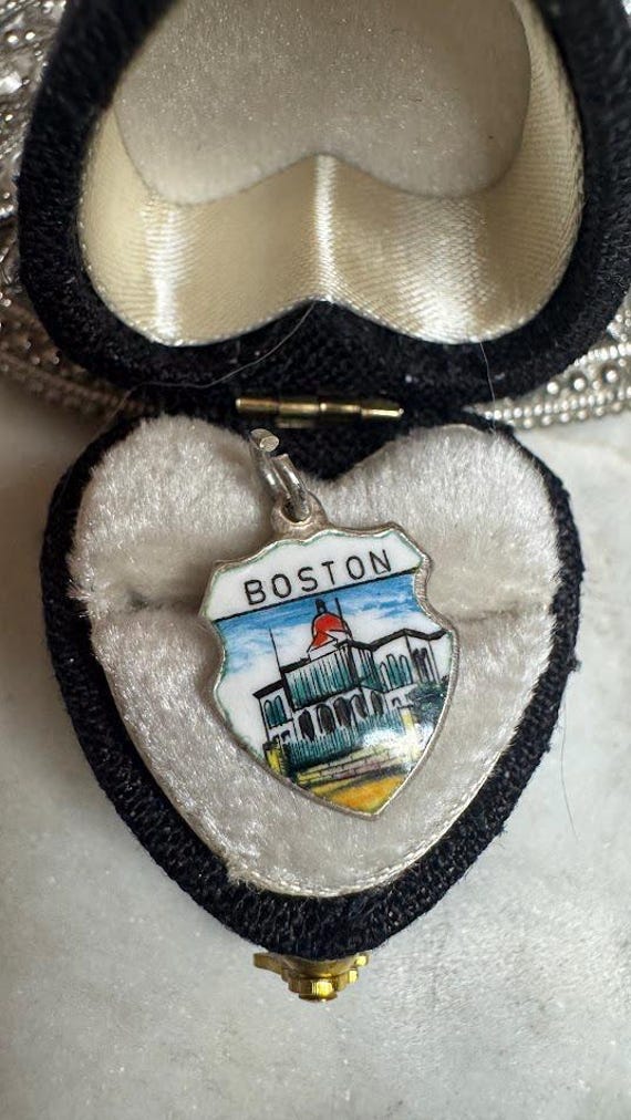 Vintage Silver Boston Charm