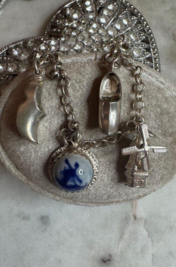 Vintage Silver Dutch Charm Bracelet
