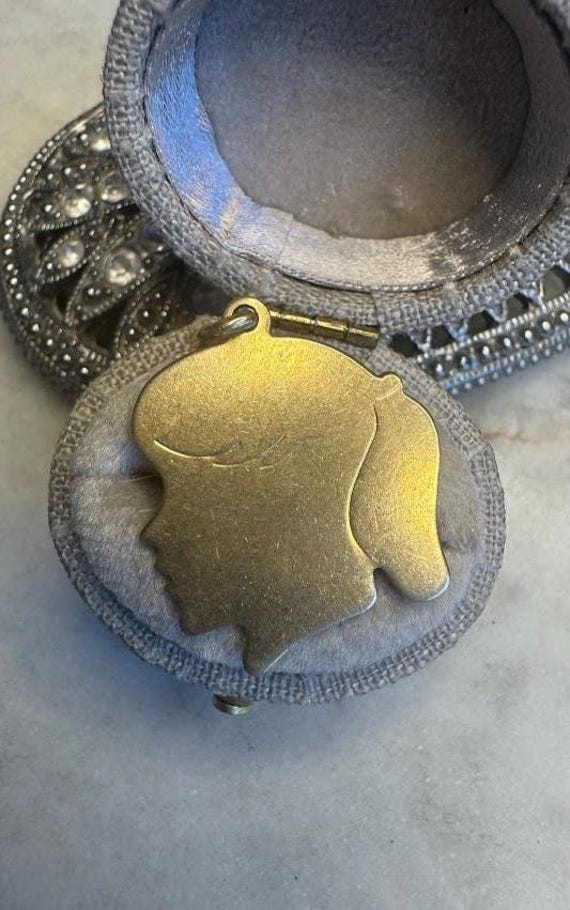 Vintage Gold Little Girl Charm Pendant