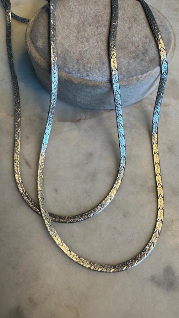 Vintage Satin Finish Herringbone 2mm Chain