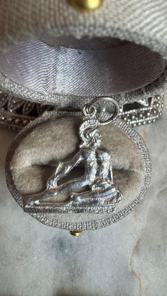 Vintage Silver Antique Gladiator Charm