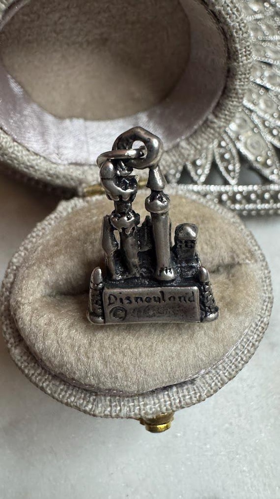 Vintage Silver Antique Disneyland Castle Charm