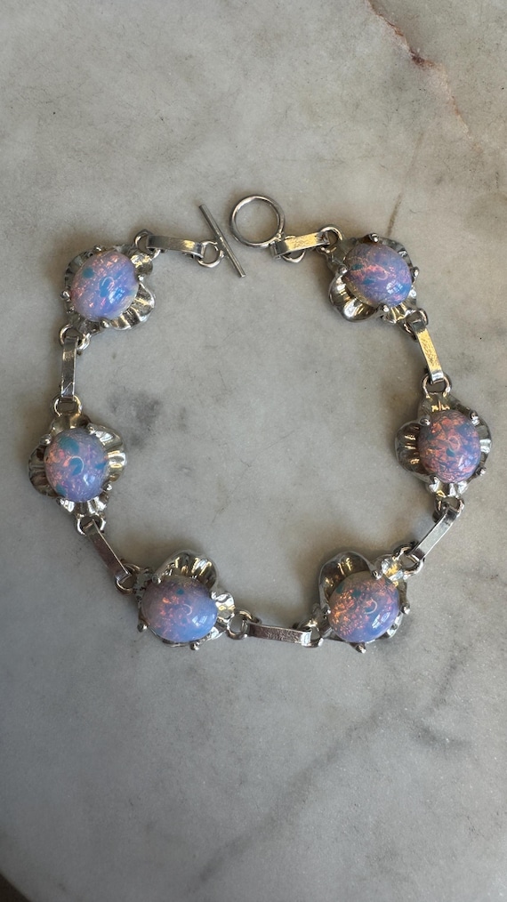Vintage Silver Opal Bracelet