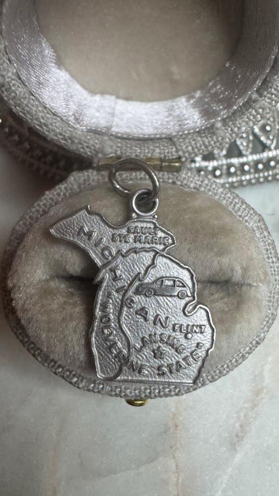 Vintage Silver Michigan State Charm