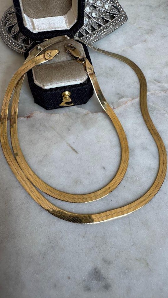 Silver Gold Plated Herringbone 3mm Chain