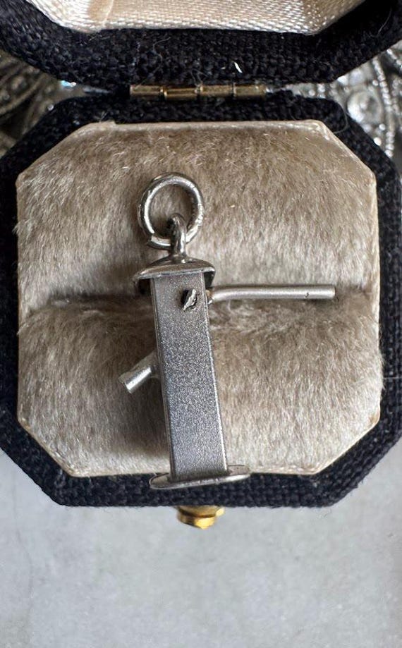 Vintage Rare Silver Water Lever Charm
