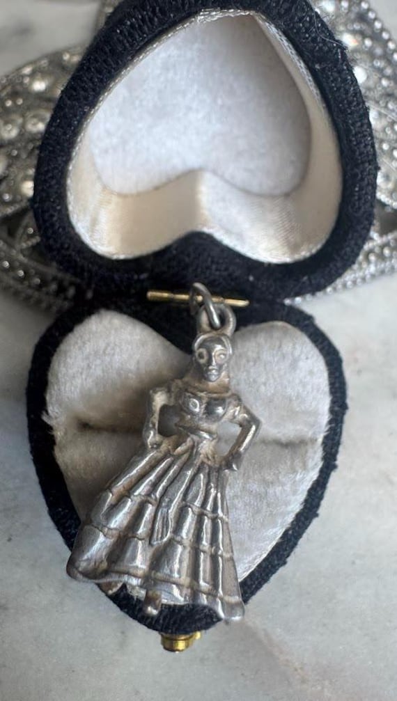 Vintage Silver Mexican Lady Charm