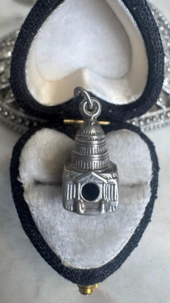 Vintage Silver Capital Building Charm